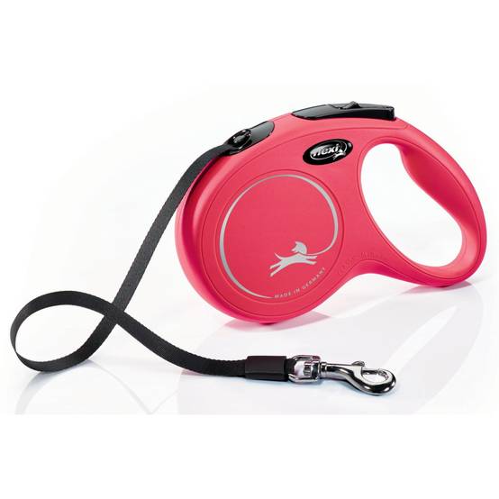 Flexi - Laisse sangle 5 mètres M Max 25 KG rouge laisse pour chien - Image 1