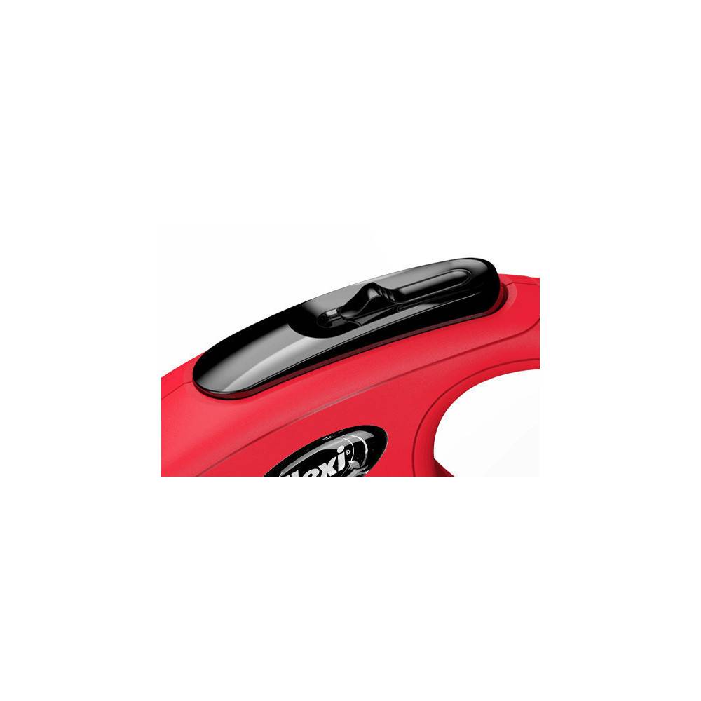 Flexi - Laisse sangle 5 mètres M Max 25 KG rouge laisse pour chien - Imagen 2