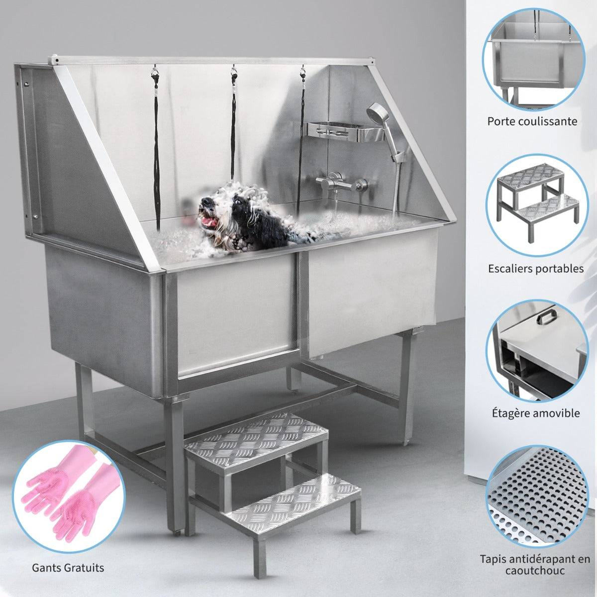 Monstershop - Baignoire de Toilettage Inox 600mm - Monstershop - Imagen 2