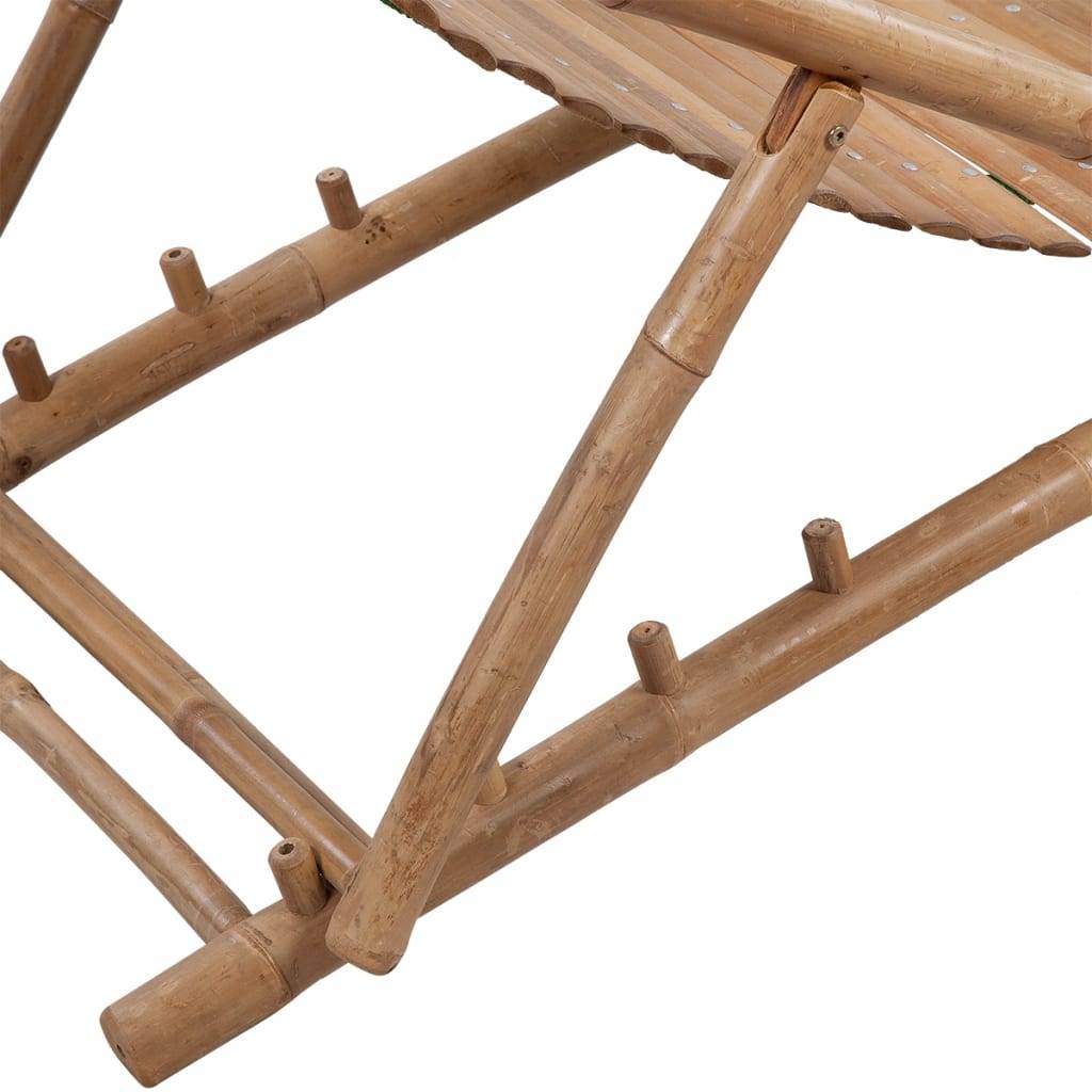 Vidaxl - Chaise de terrasse d'extérieur avec repose-pied Bambou vidaXL 41492 - Imagen 4