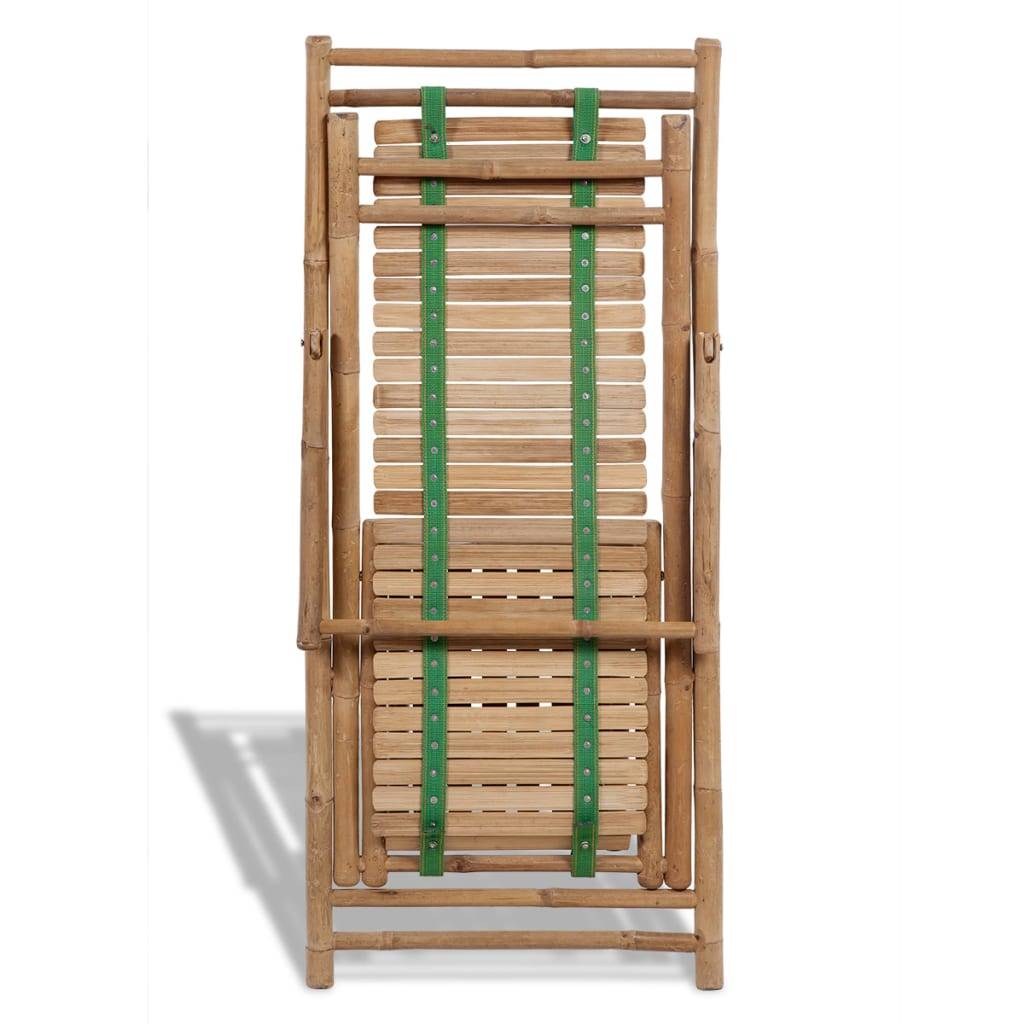Vidaxl - Chaise de terrasse d'extérieur avec repose-pied Bambou vidaXL 41492 - Imagen 6