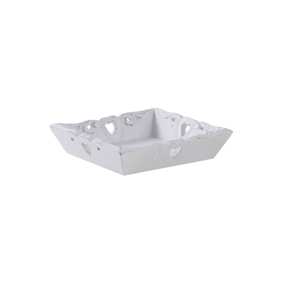 Aubry Gaspard - Plateau carré en manguier coeurs 20 cm Aubry Gaspard