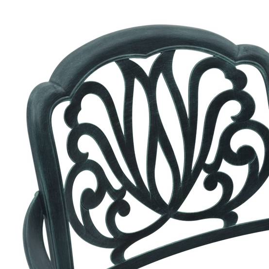 Chaise de jardin aluminium coulé verte 65 x 63 x 91 cm (lot de 2) - PANGIVO - Image 8