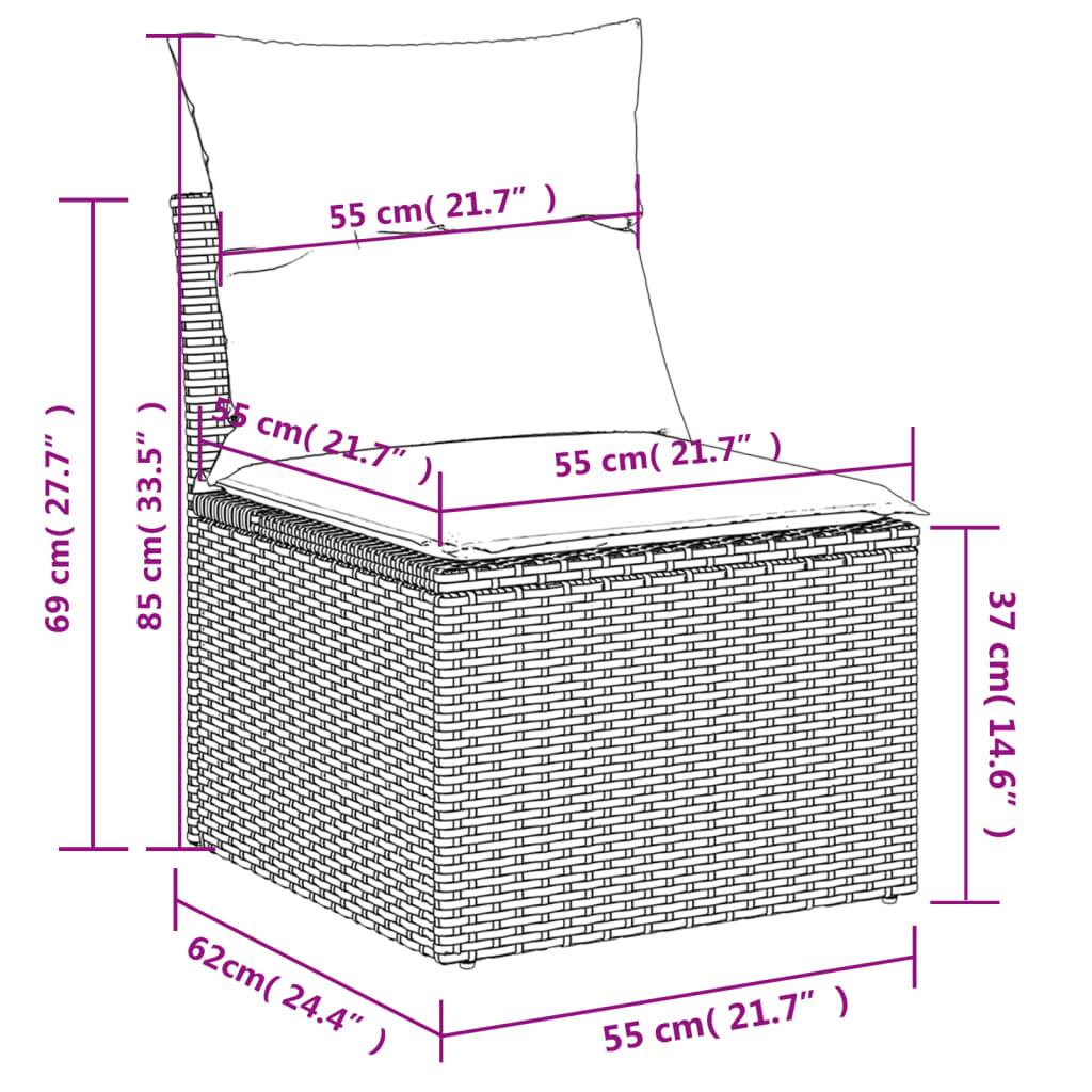 ComfortXL - Salon de Jardin Gris 8 Pièces en Résine Tressée Modulable Coussins Gris Foncé – ComfortXL Outdoor Living - Image 10