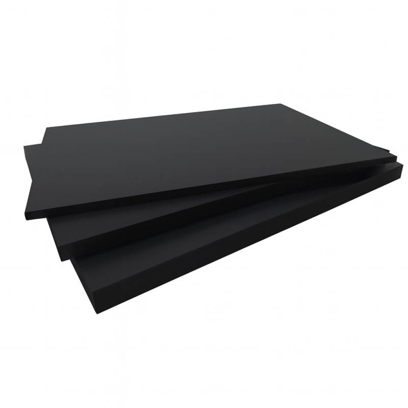 Panneau fibre composite plat et lisse (2 coloris) - Coloris - Noir, Epaisseur - 15 mm, Largeur - 122 cm, Longueur - 250 cm - Image 1