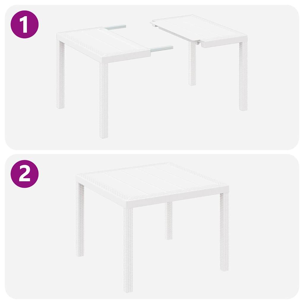 Vidaxl - Ensemble de salle à manger pour jardin 3 pcs-Salons de jardin Blanc Polypropylène 458877 - Image 9
