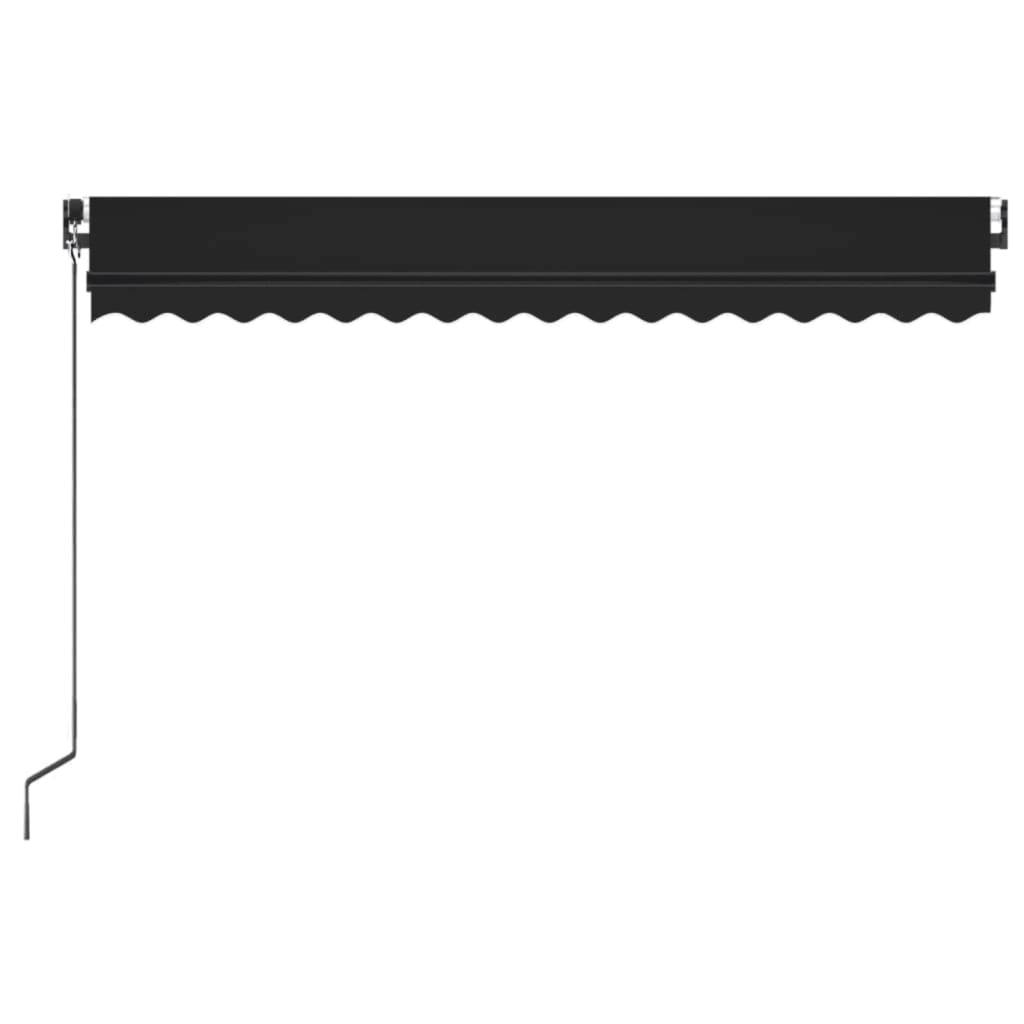 Store banne manuel avec éclairage LED aluminium pour terrasse 450x350cm Anthracite - ComfortXL Outdoor Living - Image 4