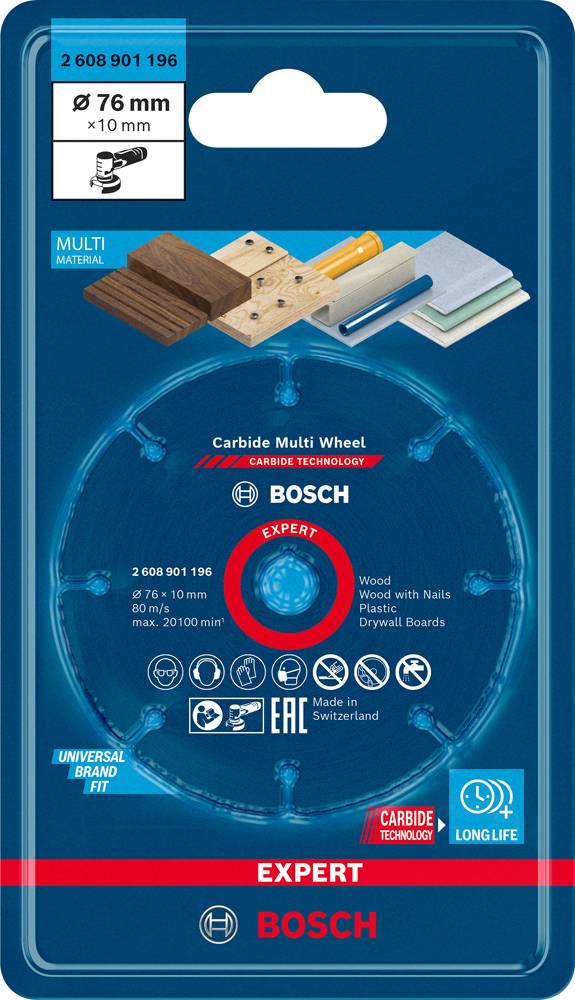 Bosch - Disque à tronçonner EXPERT Carbide Multi Wheel 76mm - BOSCH - 2608901196 - Imagen 2