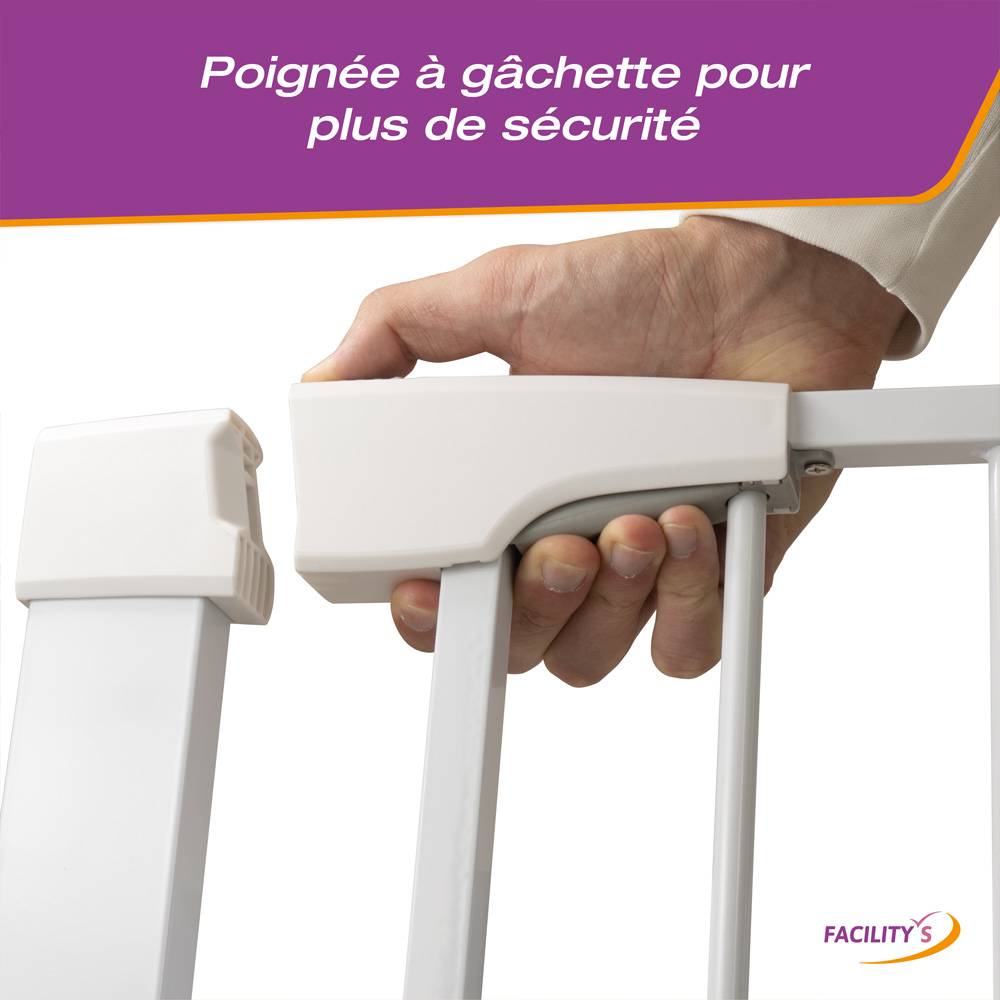 Facilitys - Barrière de sécurité escalier sans perçage pour enfant, bébé, chien - Imagen 5