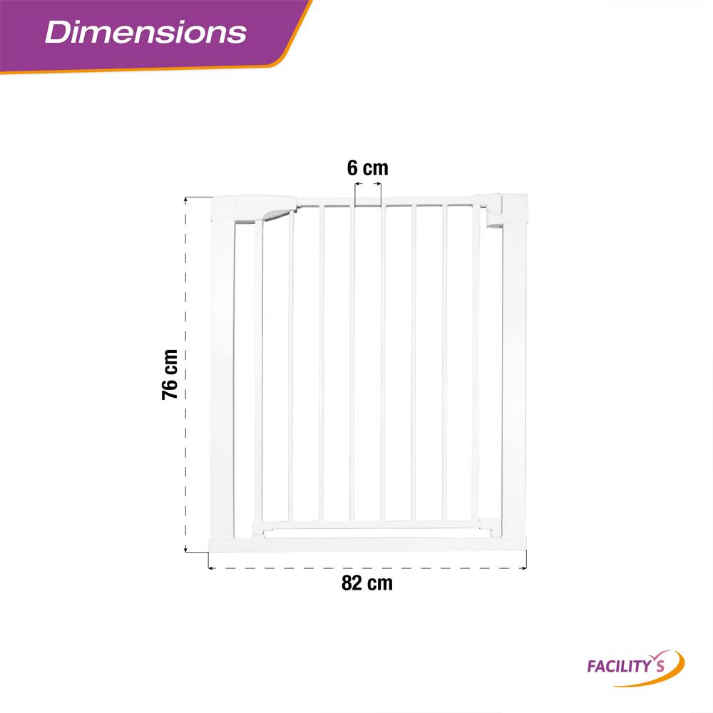Facilitys - Barrière de sécurité escalier sans perçage pour enfant, bébé, chien - Imagen 7