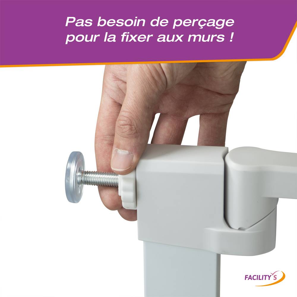 Facilitys - Barrière de sécurité escalier sans perçage pour enfant, bébé, chien - Imagen 4