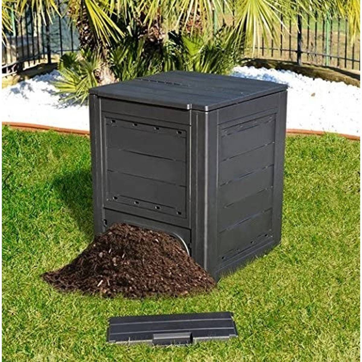 Composteur de jardin 260 Litres Noir Dim 60 x 60 x 73 cm Déchets divers TOOMAX - Imagen 2