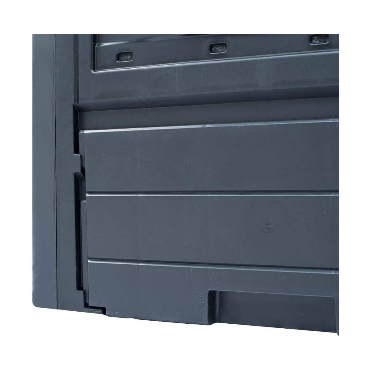 Composteur de jardin 260 Litres Noir Dim 60 x 60 x 73 cm Déchets divers TOOMAX - Imagen 6