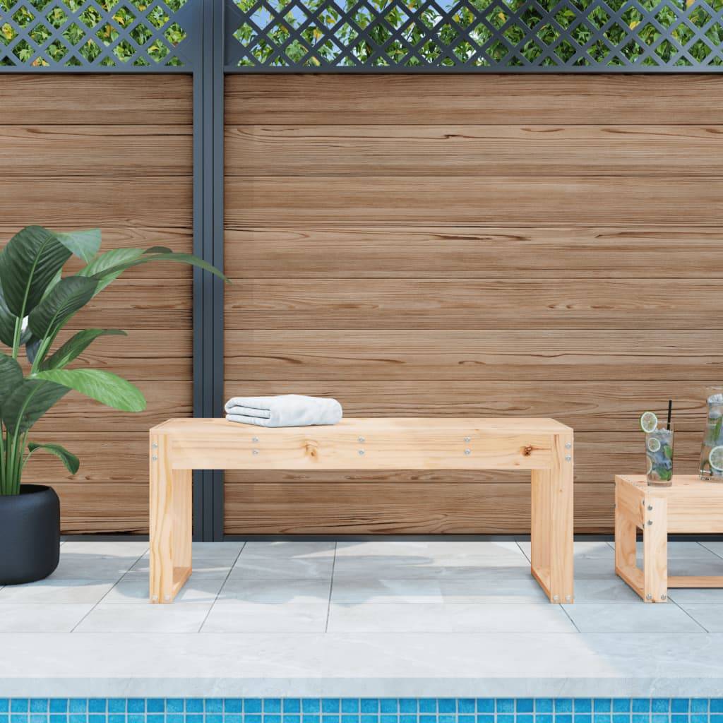 Maison Chic - Banc de jardin - Banc d'extérieur - Banquette 110x38x45 cm bois massif de pin - Imagen 2