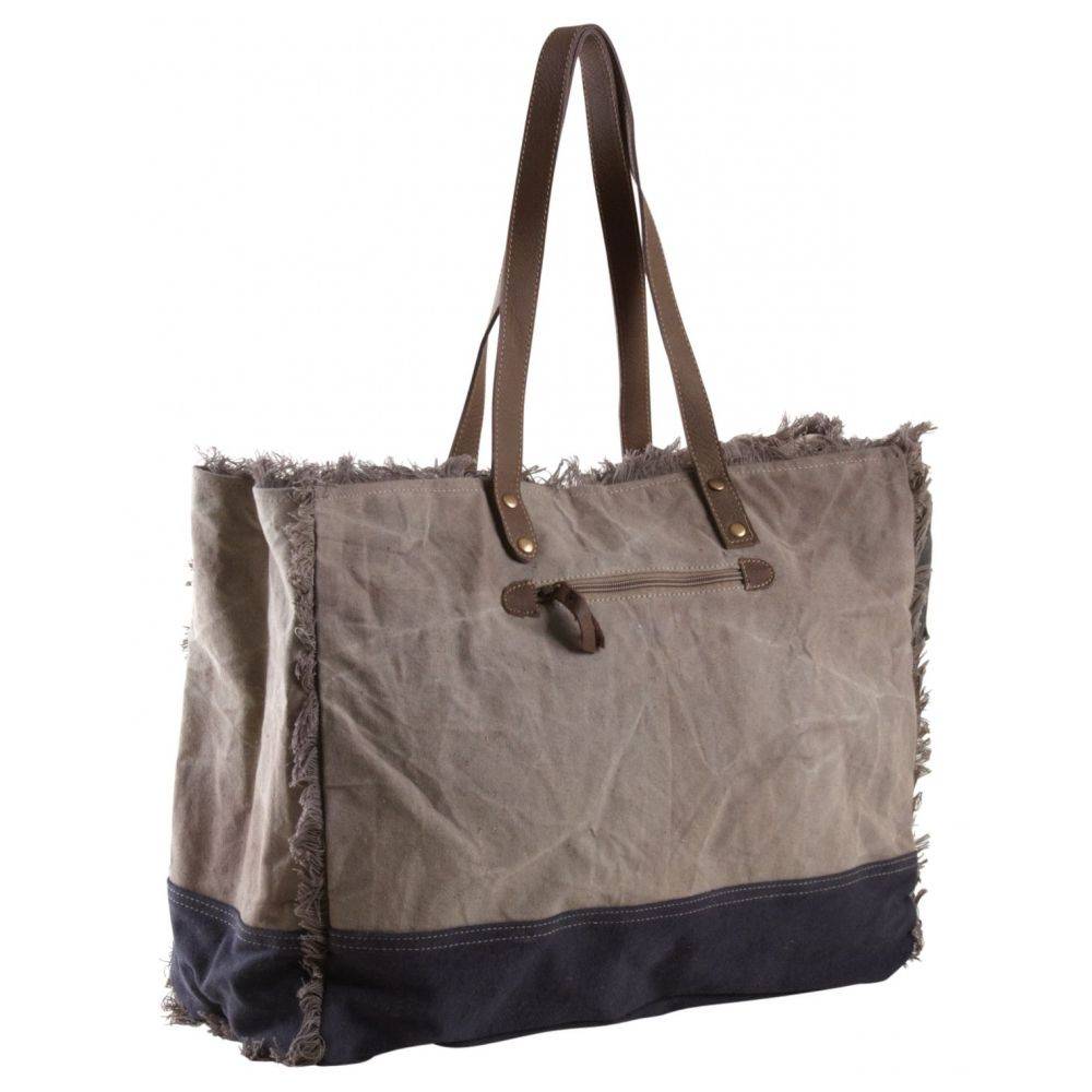 Aubry Gaspard - Sac en coton avec décor graphique - Imagen 2