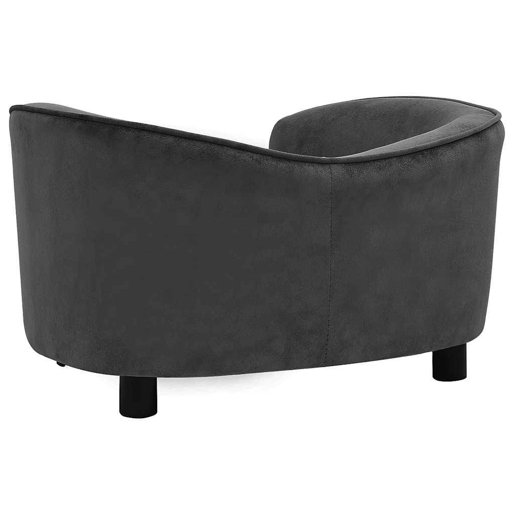 Vidaxl - Canapé pour chien Gris foncé 69x49x40 cm Peluche vidaXL 171022 - Imagen 5