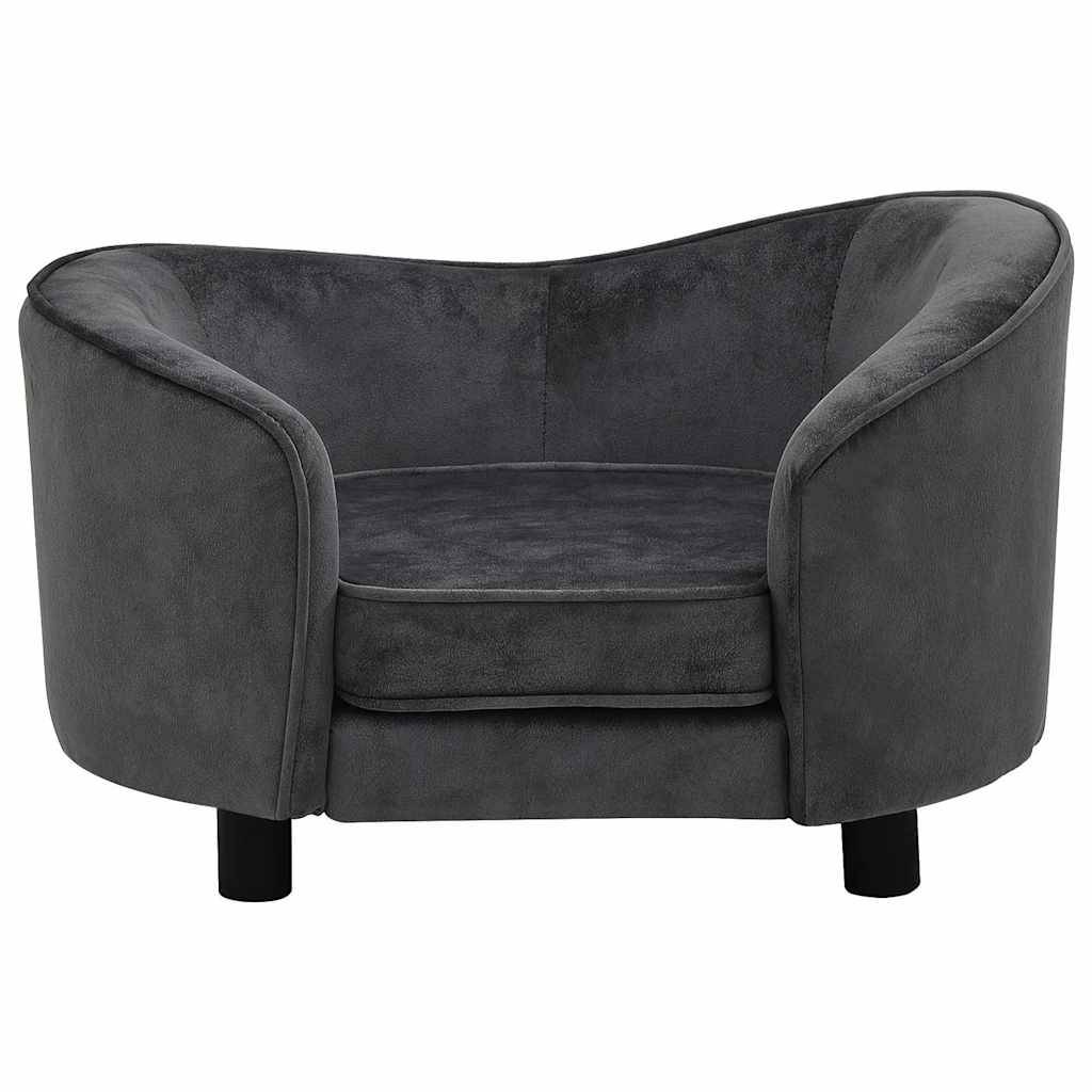 Vidaxl - Canapé pour chien Gris foncé 69x49x40 cm Peluche vidaXL 171022 - Imagen 7