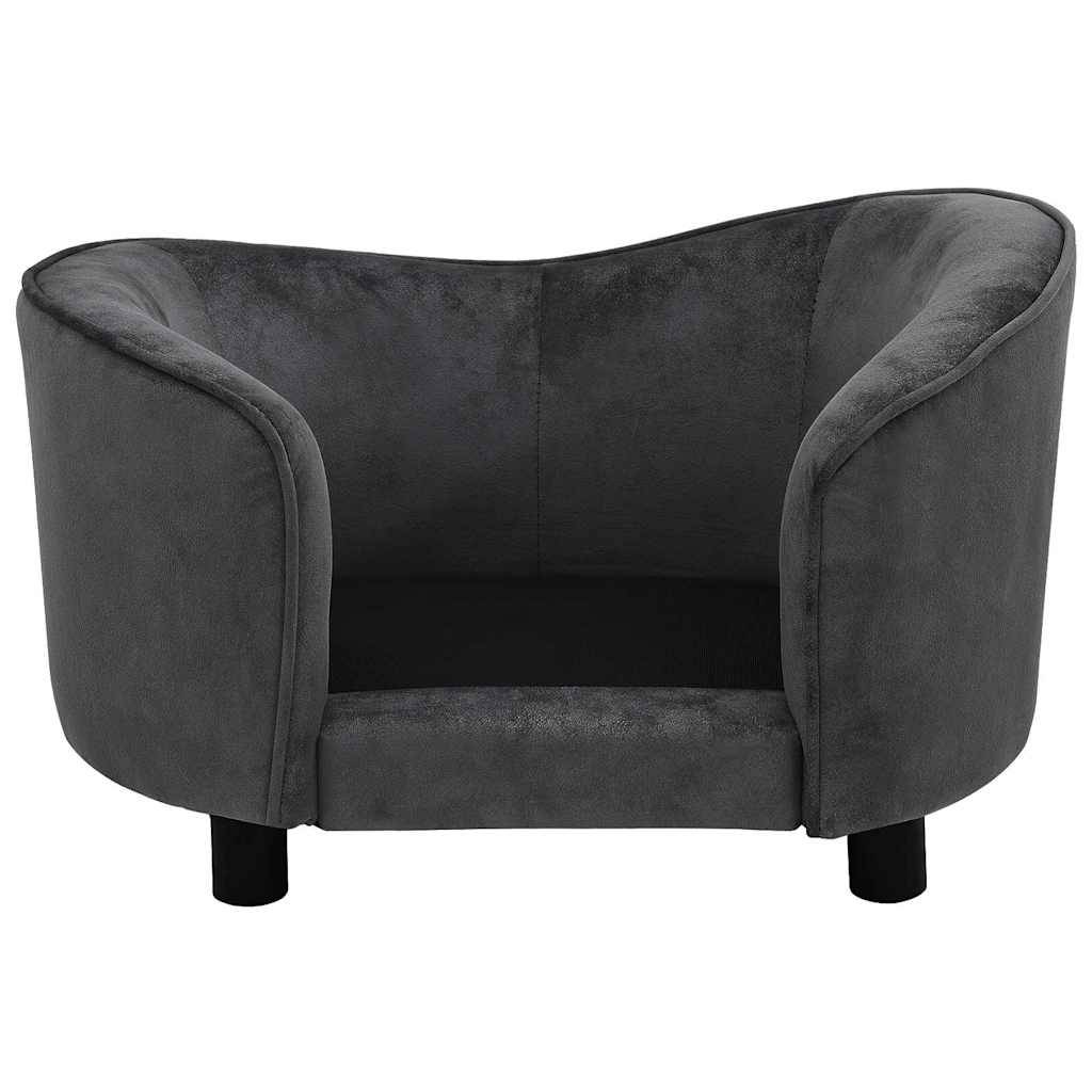 Vidaxl - Canapé pour chien Gris foncé 69x49x40 cm Peluche vidaXL 171022 - Imagen 6