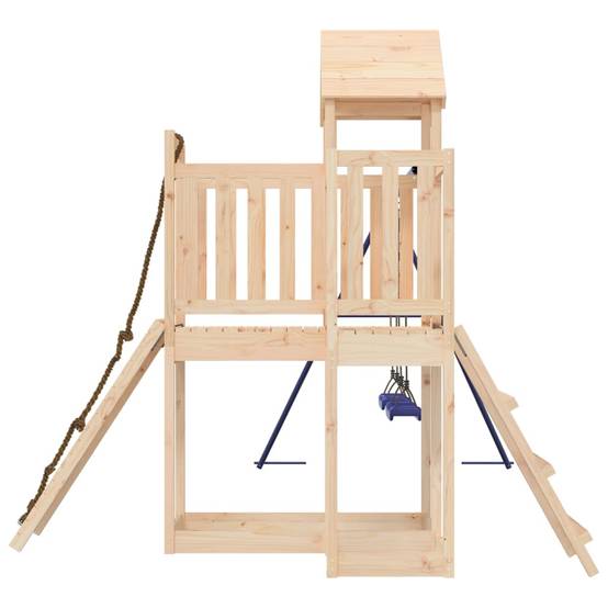 Helloshop26 - Aire de jeux d'extérieur balançoires toboggan portiques robuste jeux jardin 357 x 248 x 214 cm bois de pin massif - Imagen 3