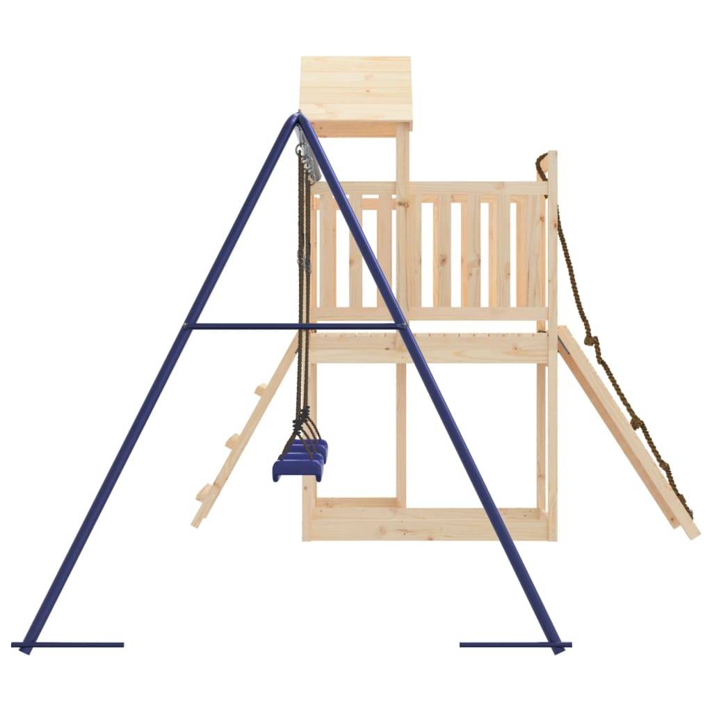 Helloshop26 - Aire de jeux d'extérieur balançoires toboggan portiques robuste jeux jardin 357 x 248 x 214 cm bois de pin massif - Imagen 4