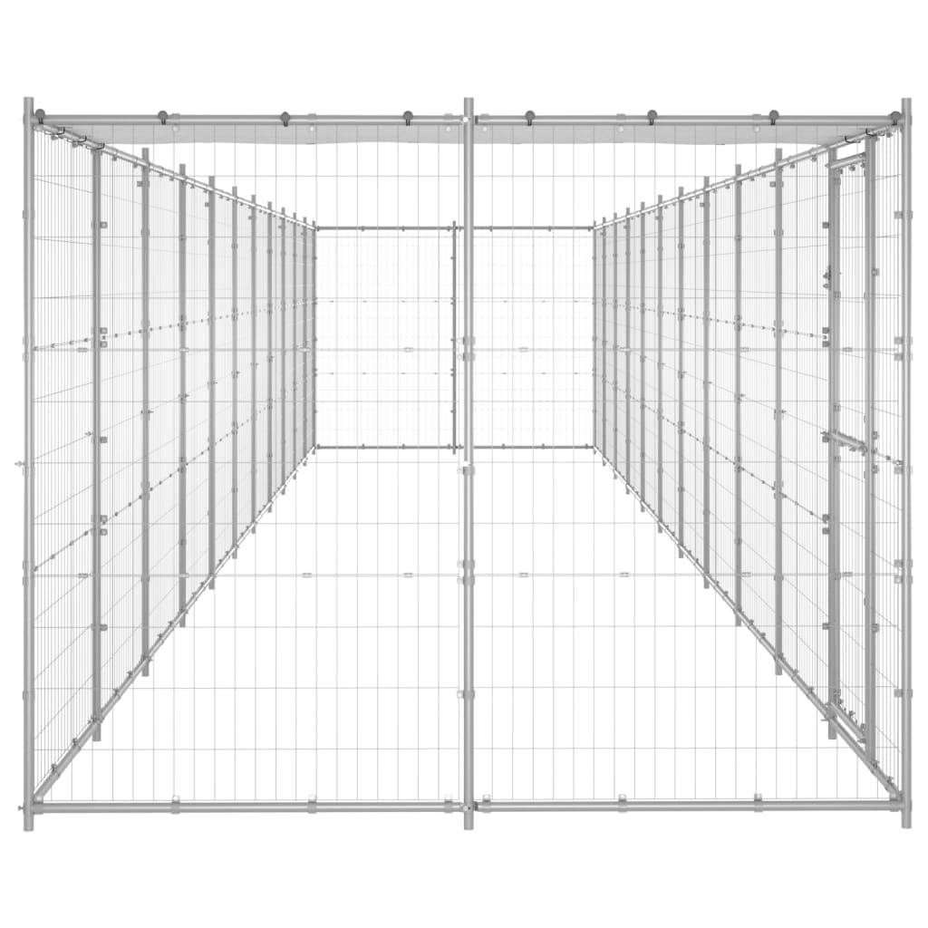 Vidaxl - Chenil extérieur Acier galvanisé avec toit 26,62 m² vidaXL 3082307 - Imagen 5