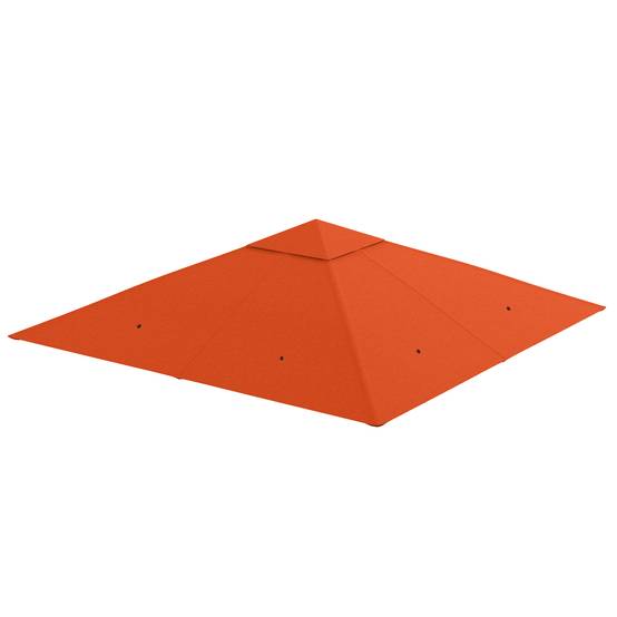 Toit de rechange pour tonnelle polyester orange 298 x 295 x 1 cm - PANGIVO - Image 2