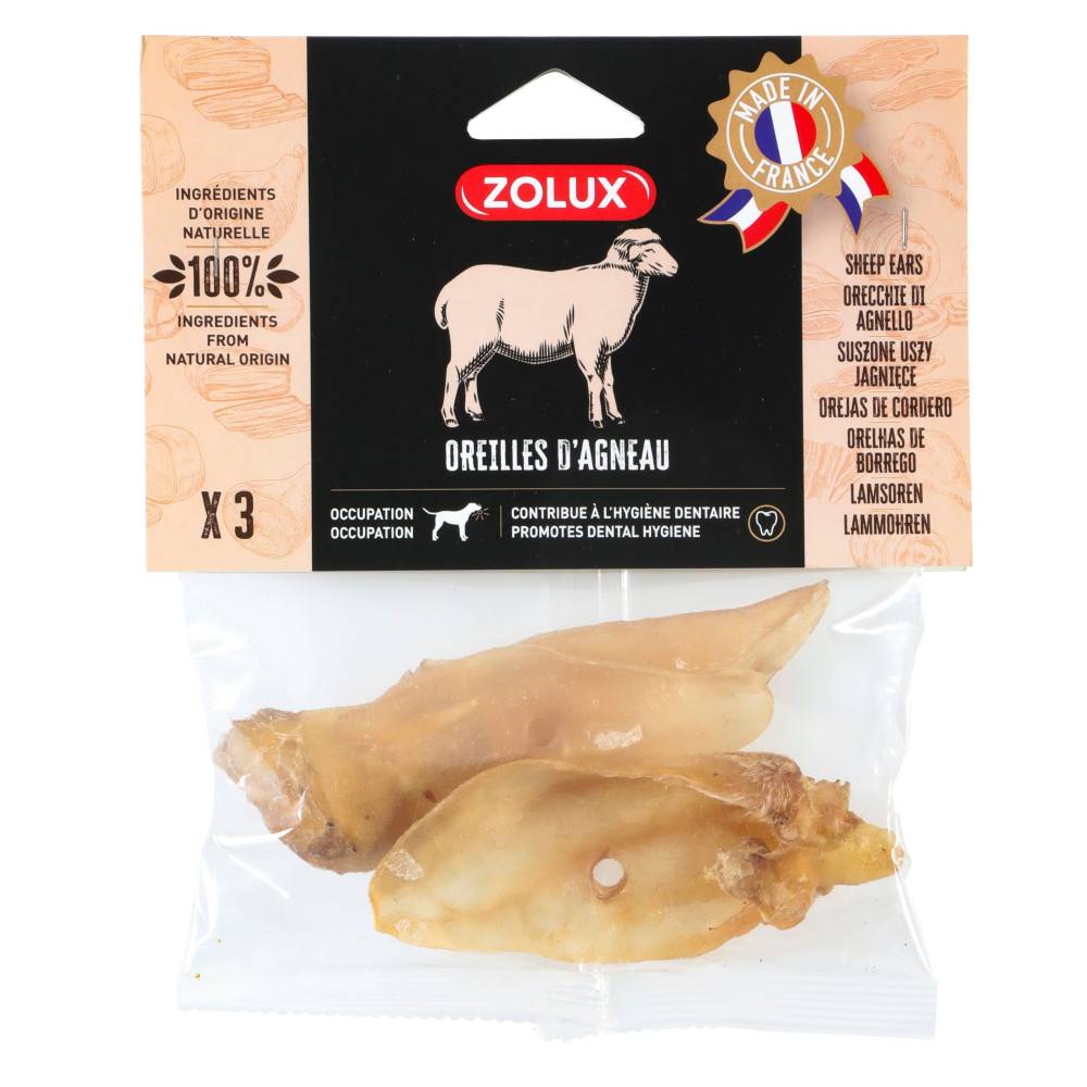 Zolux - Friandises 3 oreilles d'agneau pour chien - Imagen 1