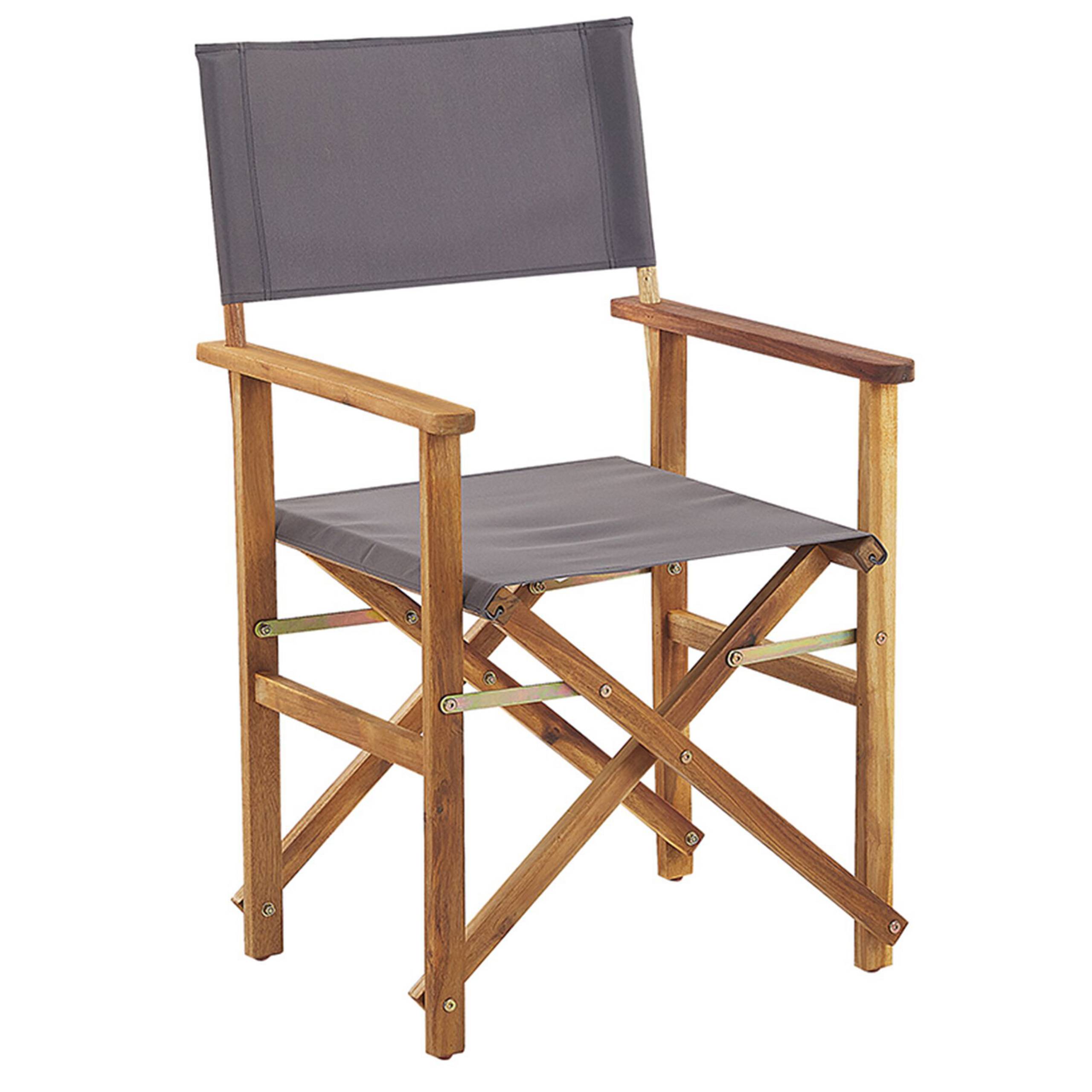 Beliani - Chaise de jardin Tissu Gris CINE - Beliani - Imagen 4
