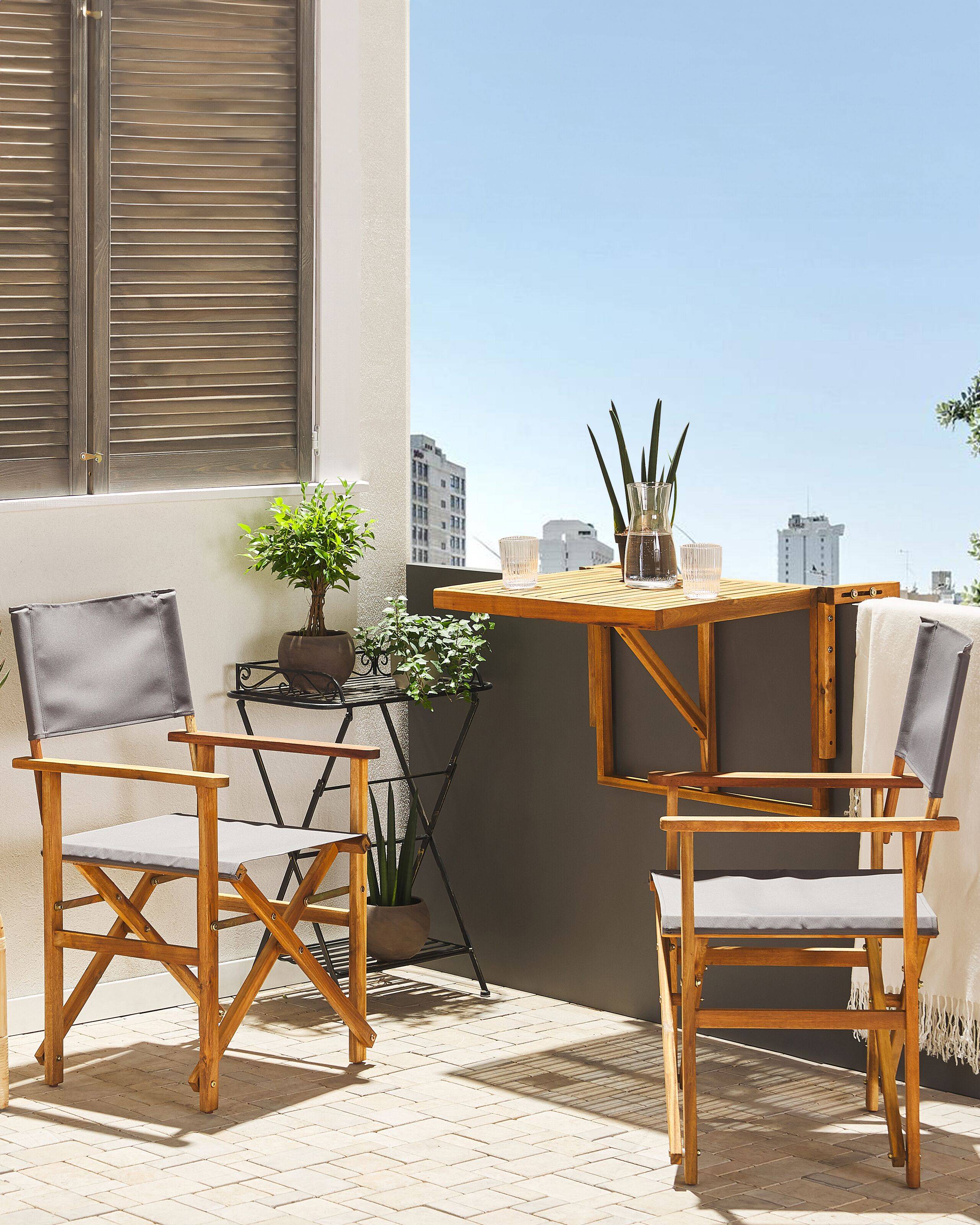 Beliani - Chaise de jardin Tissu Gris CINE - Beliani - Imagen 1