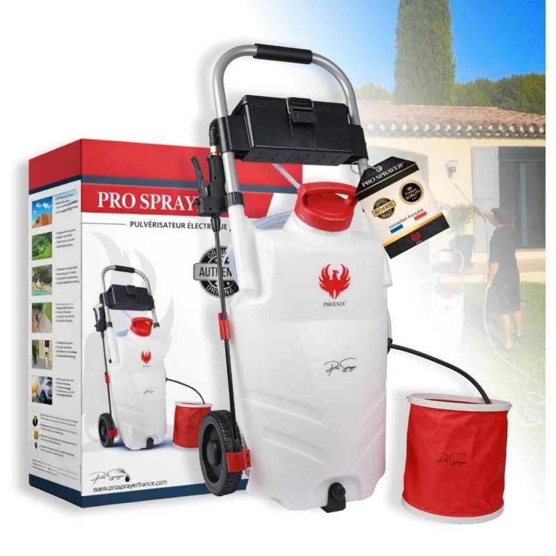 PHOENIX Pro Sprayer EVO 35L avec 2 Batteries - Pulvérisateur Électrique Autonomie 6h - Batterie Rechargeable -Toiture Jardin
