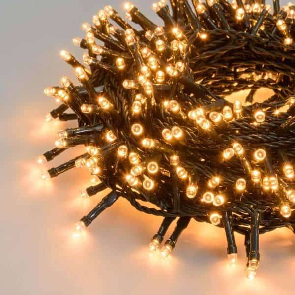 Lotti - Guirlande led ambré 12,5M 300 LED 8 modes de lumière timer câble vert extérieur Lotti - Imagen 1