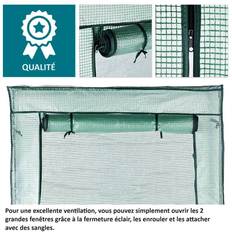 Serre de jardin 120x80x60cm  Mini Serre de jardin en Film avec Anneau de Fixation 1,6 m2 pour Jardin et Balcon - Image 2