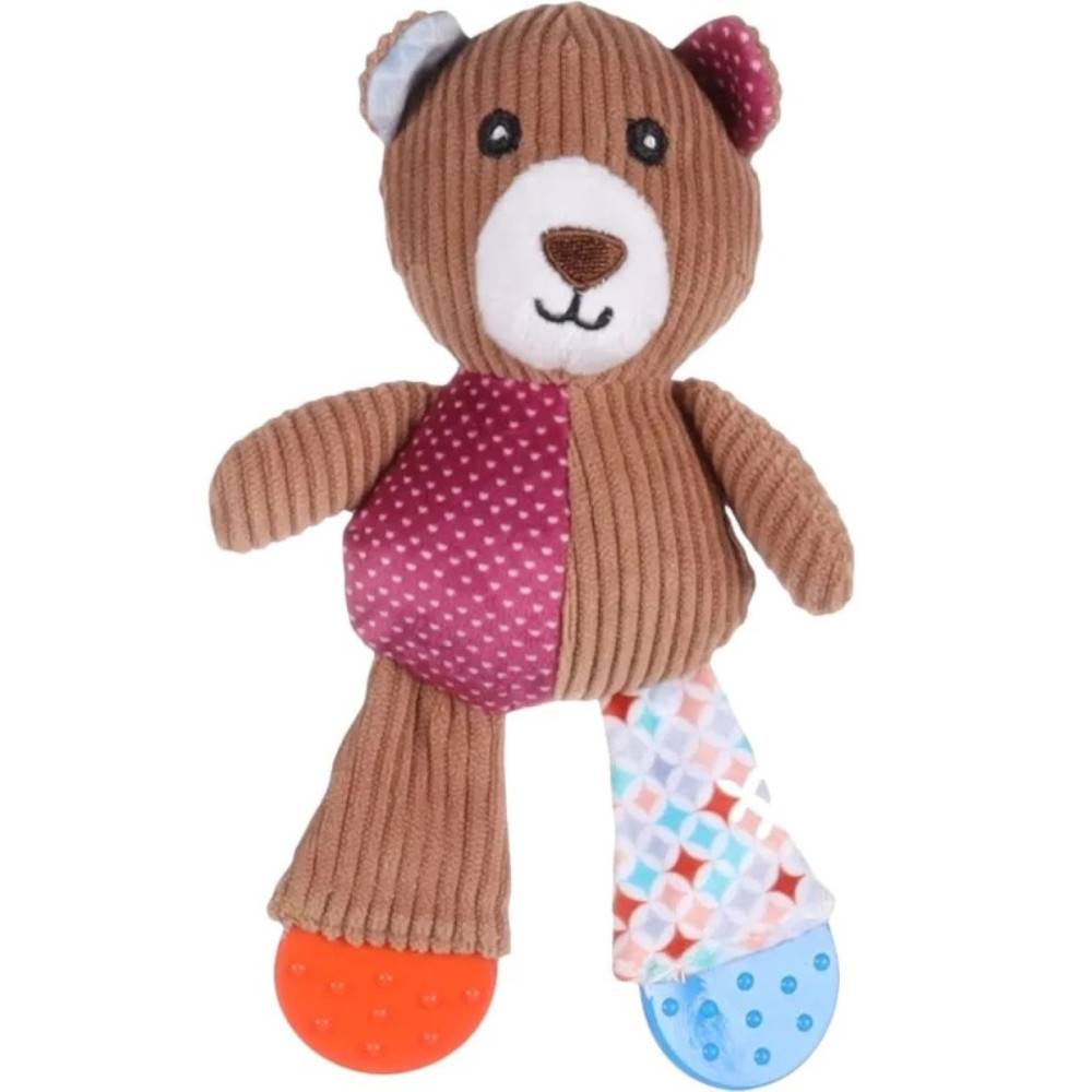 Flamingo - Jouet ourson brun Nilak, avec pieds TPR, 19 cm, pour chiot - Imagen 3