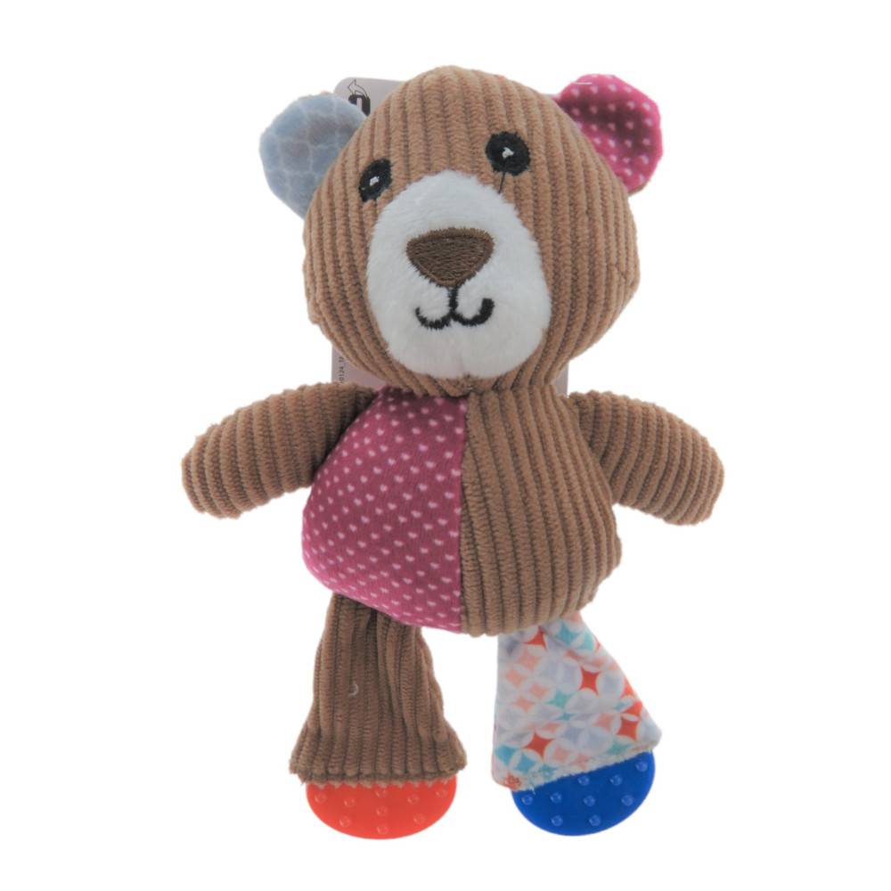 Flamingo - Jouet ourson brun Nilak, avec pieds TPR, 19 cm, pour chiot - Imagen 1