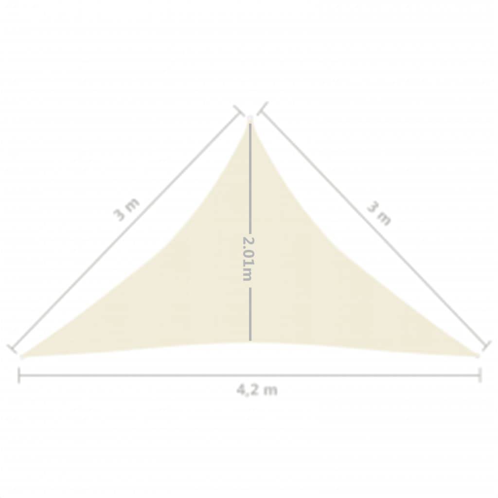 Helloshop26 - Voile toile d'ombrage parasol 160 g/m² 3 x 3 x 4,2 m PEHD crème - Imagen 6