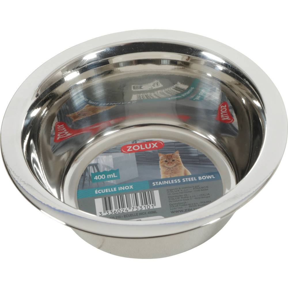 Zolux - Gamelle Ecuelle inox 400 ML pour chat