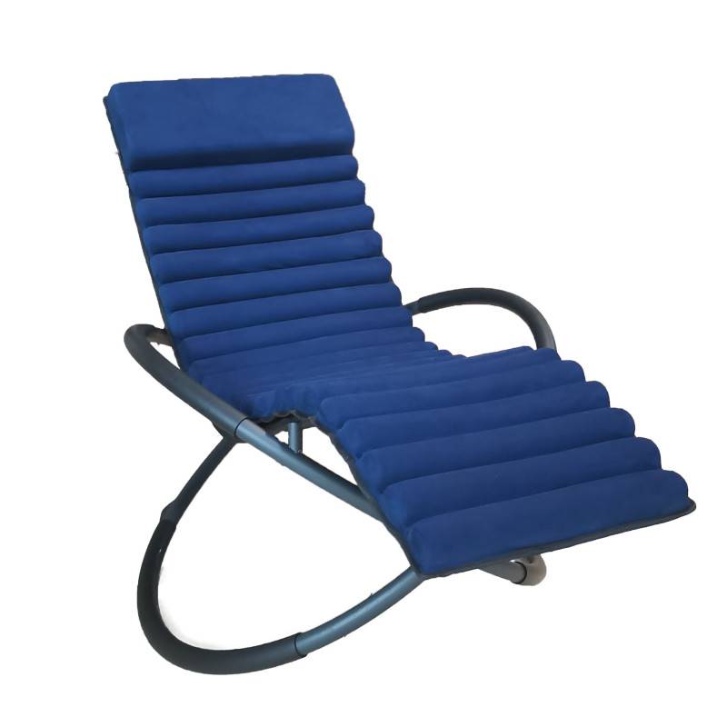 Châlet-Jardin - Bain de soleil Swing Luxe Monaco en aluminium - Bleu Chalet & Jardin - Image 4