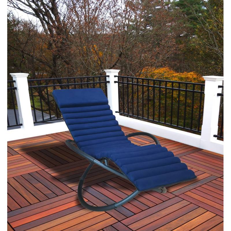 Châlet-Jardin - Bain de soleil Swing Luxe Monaco en aluminium - Bleu Chalet & Jardin - Image 5