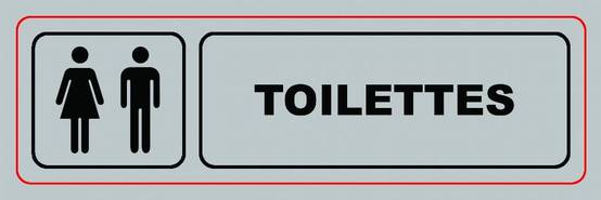 Panneau VISO Toilettes - 170 x 50 mm - S24 - Image 1