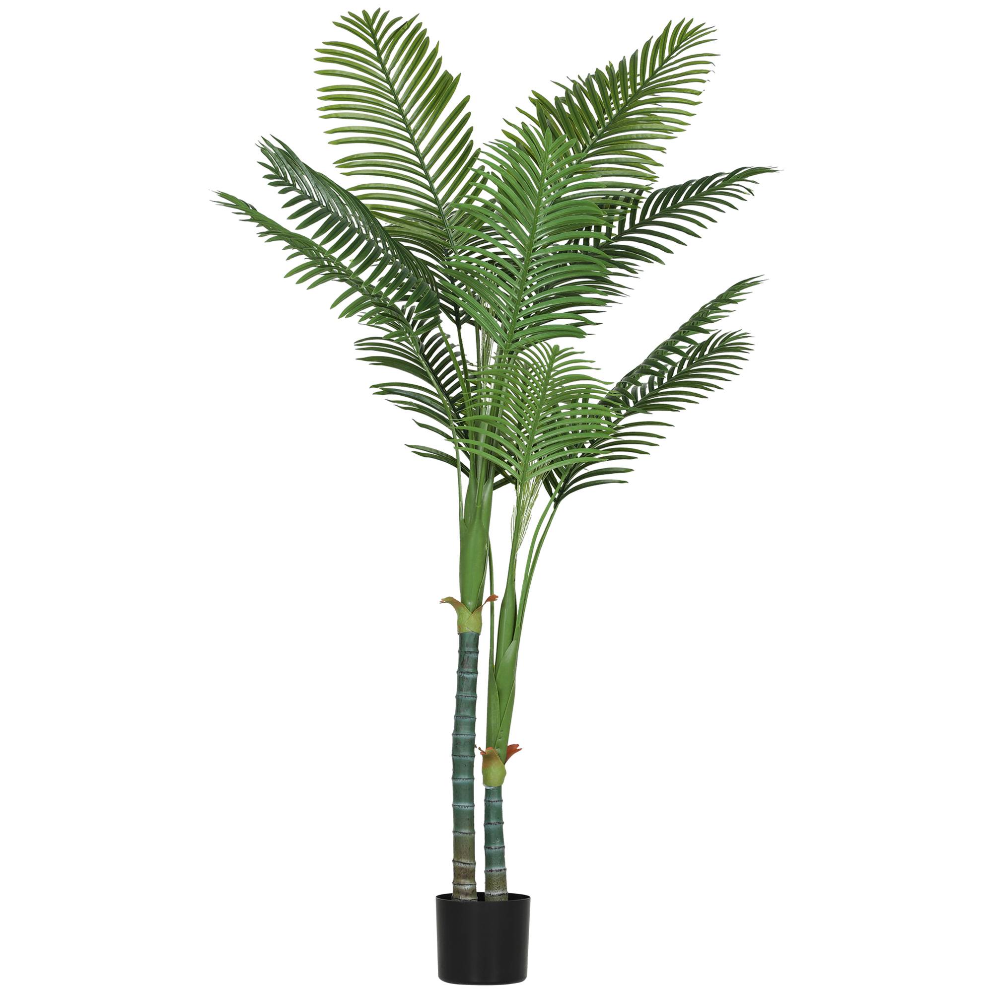 Palmier Areca artificiel plastique vert 18 x 18 x 180 cm - PANGIVO - Image 1