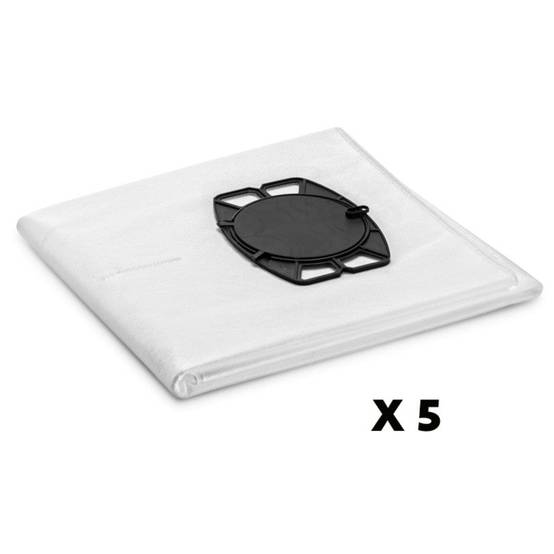 Sacs filtrants en non-tissé KARCHER 5 pièces 65-75L - 2.885-753.0 - pour NT 65, NT 70, NT 72, NT 75 Karcher