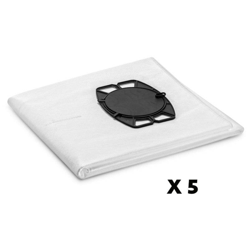 Sacs filtrants en non-tissé KARCHER 5 pièces 65-75L - 2.885-753.0 - pour NT 65, NT 70, NT 72, NT 75 Karcher