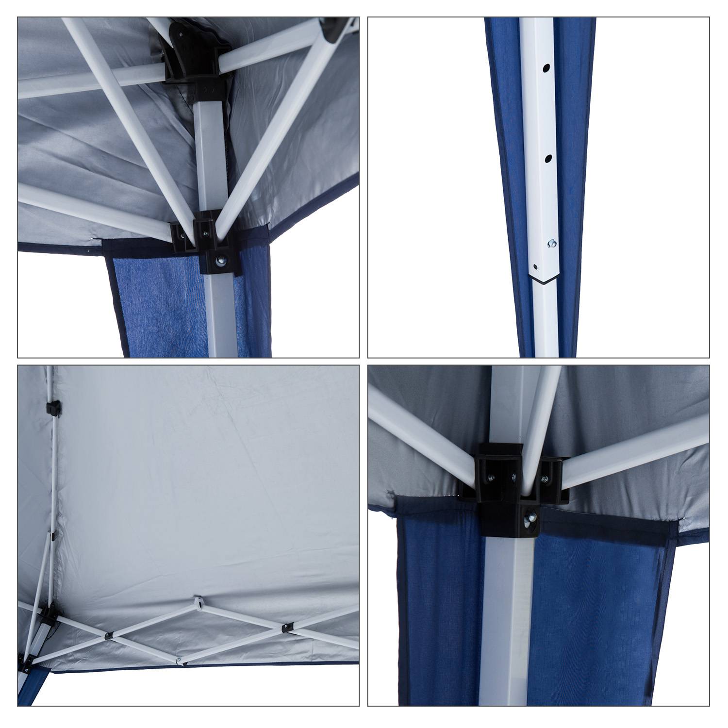 Outsunny - Tonnelle de Jardin 3x3m Pop up Pliable imperméabilisé Anti UV avec Sac Acier/Polyester Bleu - Outsunny - Image 6