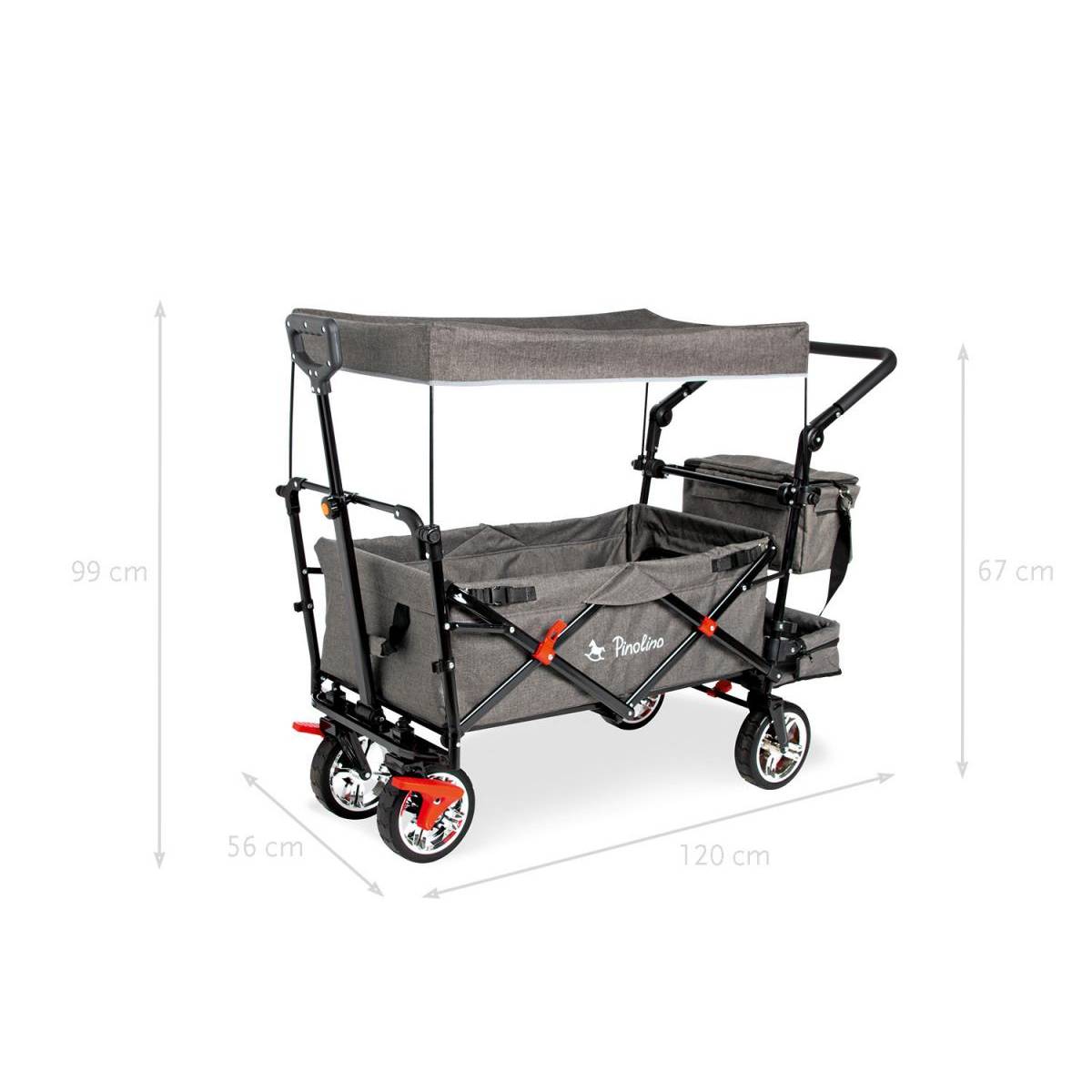 Chariot Multifonction 'AddPlus' avec Frein en Gris Chic - Image 3