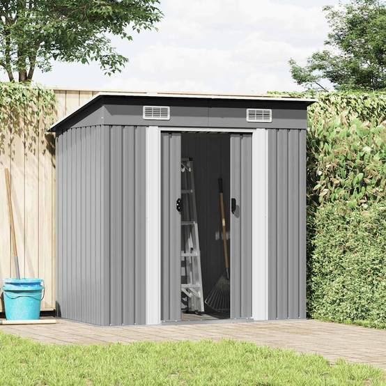 Vidaxl - Abri de jardin Métal Gris 2.4m² vidaXL 42982 - Image 1