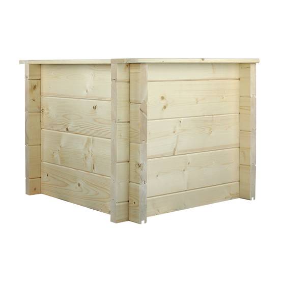 Timbela - Carre Potager Exterieur Bois 58x58xH46 cm - Jardinieres Exterieur pour Fleurs, Herbes aromatiques, Légumes - 28 mm d’épaisseur - Timbela M617 - Image 3
