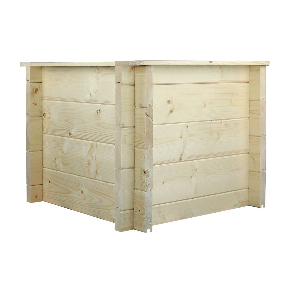 Timbela - Carre Potager Exterieur Bois 58x58xH46 cm - Jardinieres Exterieur pour Fleurs, Herbes aromatiques, Légumes - 28 mm d’épaisseur - Timbela M617 - Image 3