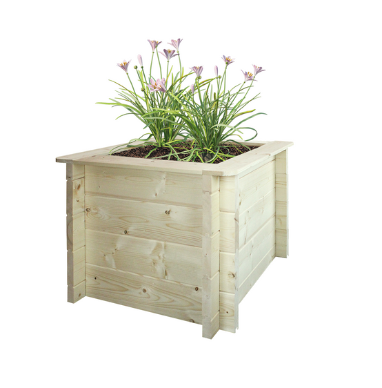 Timbela - Carre Potager Exterieur Bois 58x58xH46 cm - Jardinieres Exterieur pour Fleurs, Herbes aromatiques, Légumes - 28 mm d’épaisseur - Timbela M617 - Image 2