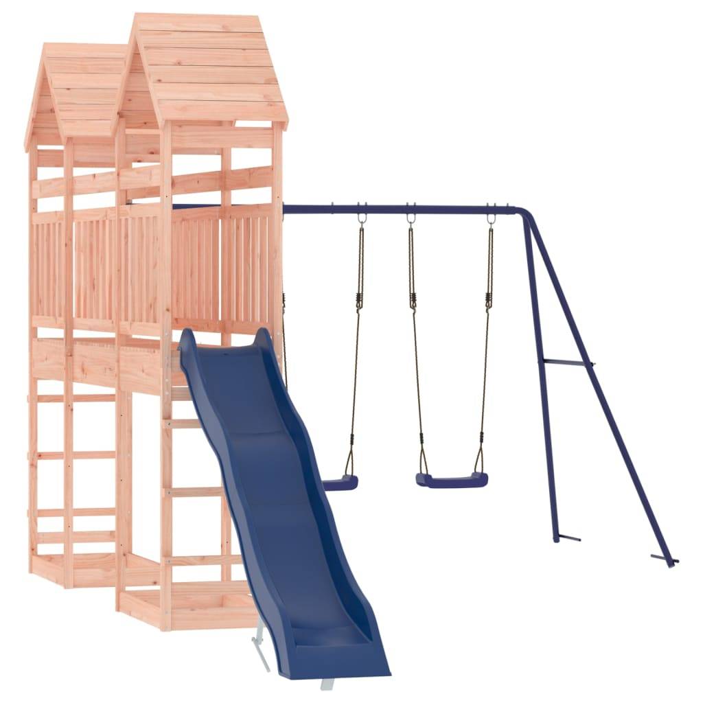 Helloshop26 - Aire de jeux d'extérieur balançoires toboggan portiques robuste jeux jardin 315 x 558 x 264 cm bois massif de douglas - Imagen 2