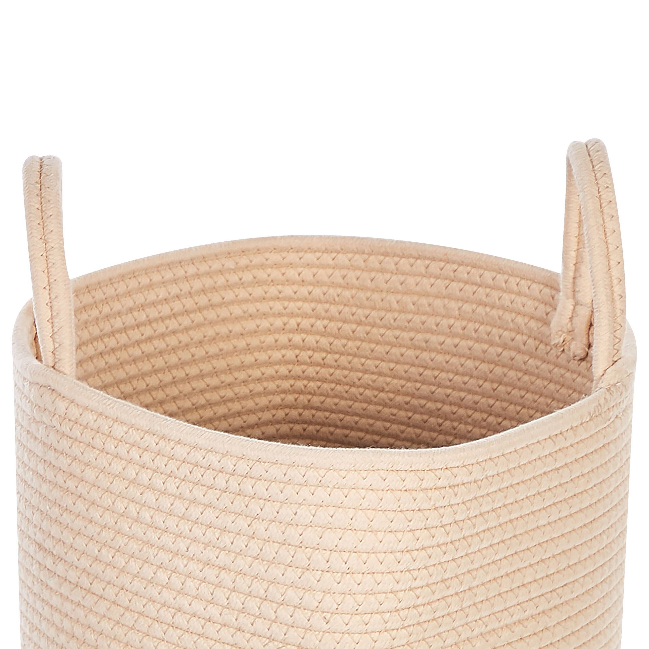 Beliani - Paniers Beiges en Coton avec Anses Corbeille à Linge Rangement Spacieux pour Intérieur Pratique Style Boho Lot de 2 - Imagen 6